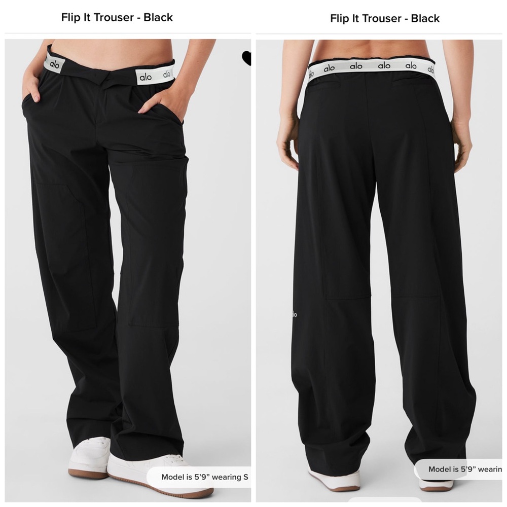 ALO Yoga Women's Black Flip It Trousers 🚨SOLD OUT🚨